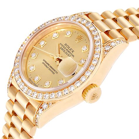 Rolex yellow gold lady